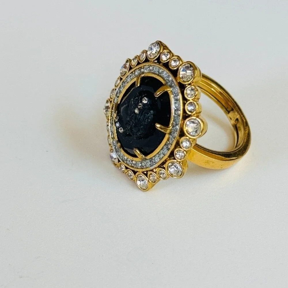 VTG Juicy Couture Cameo Cocktail Ring Marie Antoinette Victorian Y2K Statement‎
